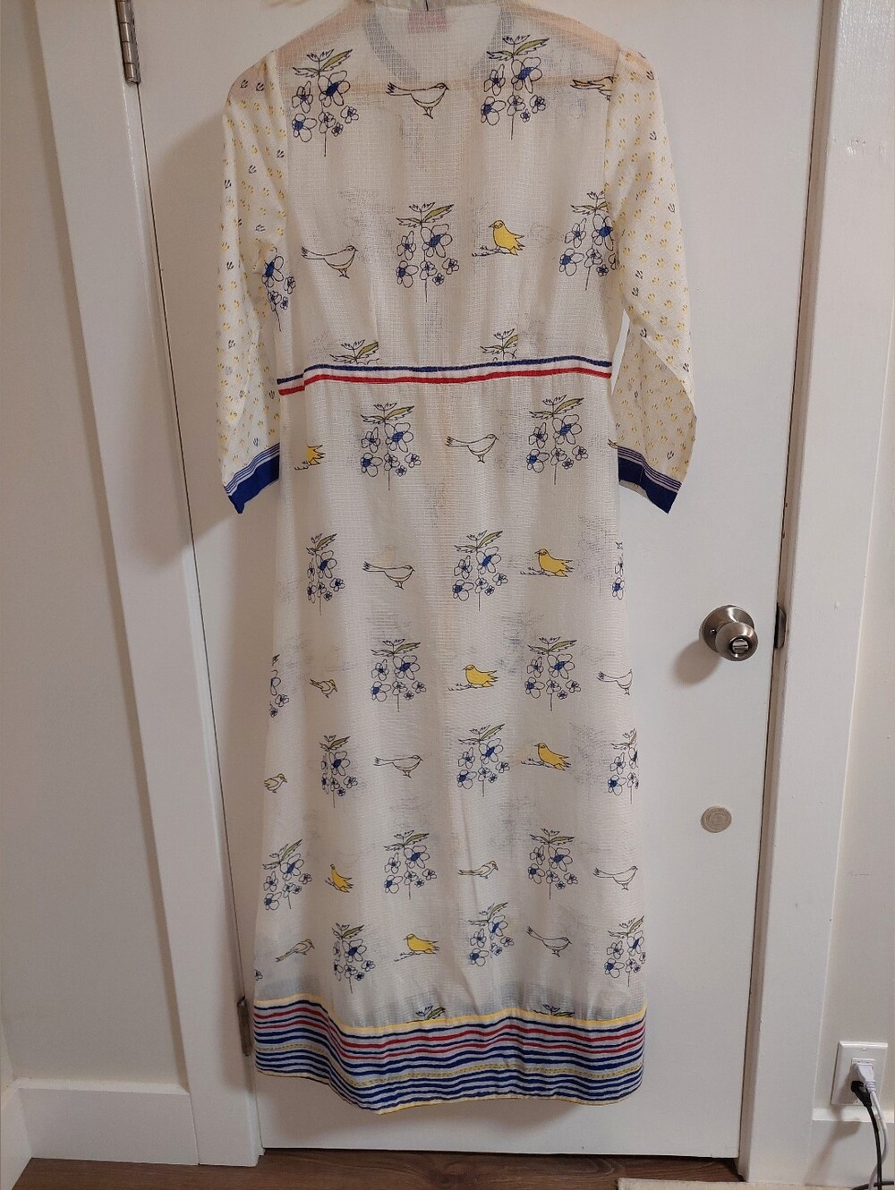 Biba pretty white and yellow layered kurta - Picture 5 of 9